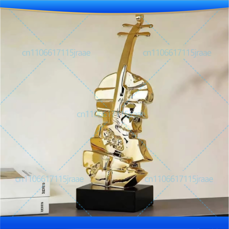 Creative Golden Violin Sculptu - Musical Instrument Fagot ulasan dan harga