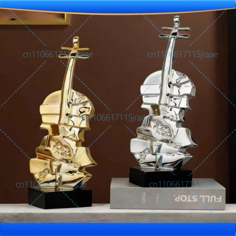 Creative Golden Violin Sculptu - Musical Instrument Fagot ulasan dan harga