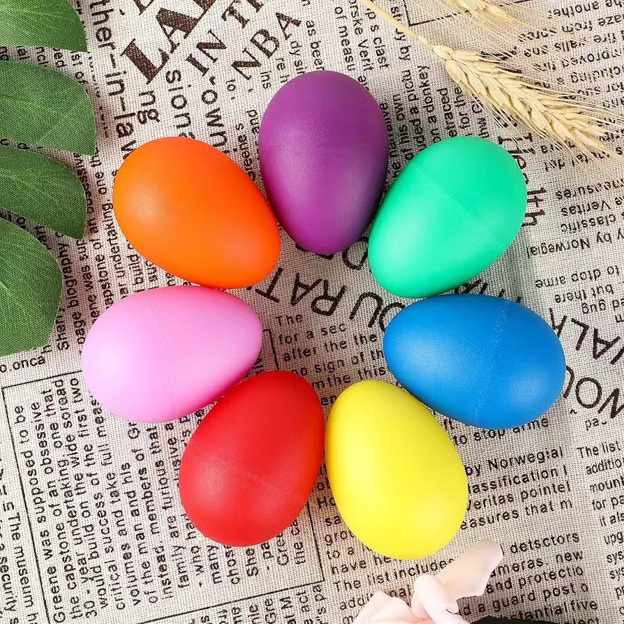 2Pcs Plastic Egg Shakers Percu - Musical Instrument Maraca ulasan dan harga