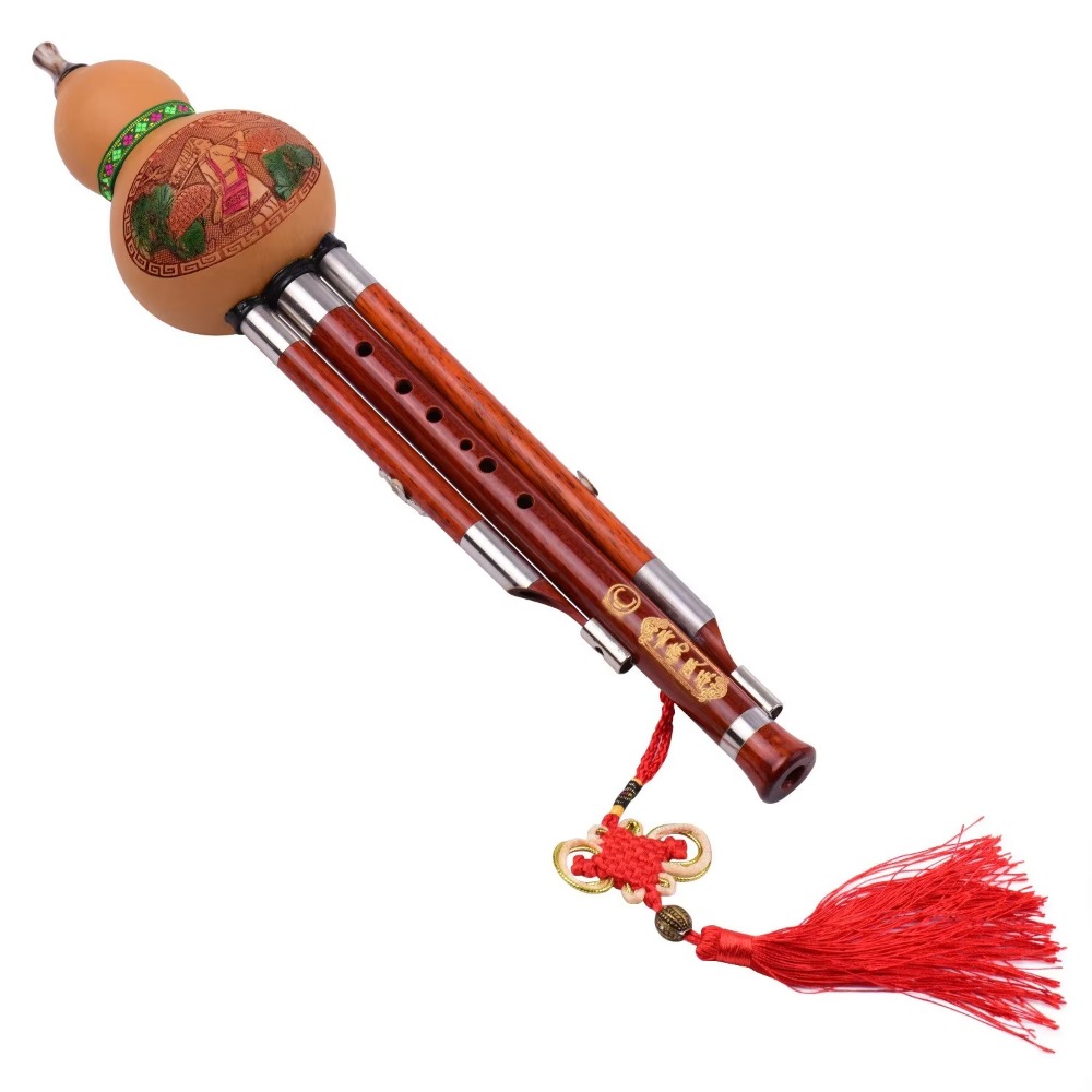 3-Tone C Key Hulusi Gourd Flut - Musical Instrument With A ulasan dan harga