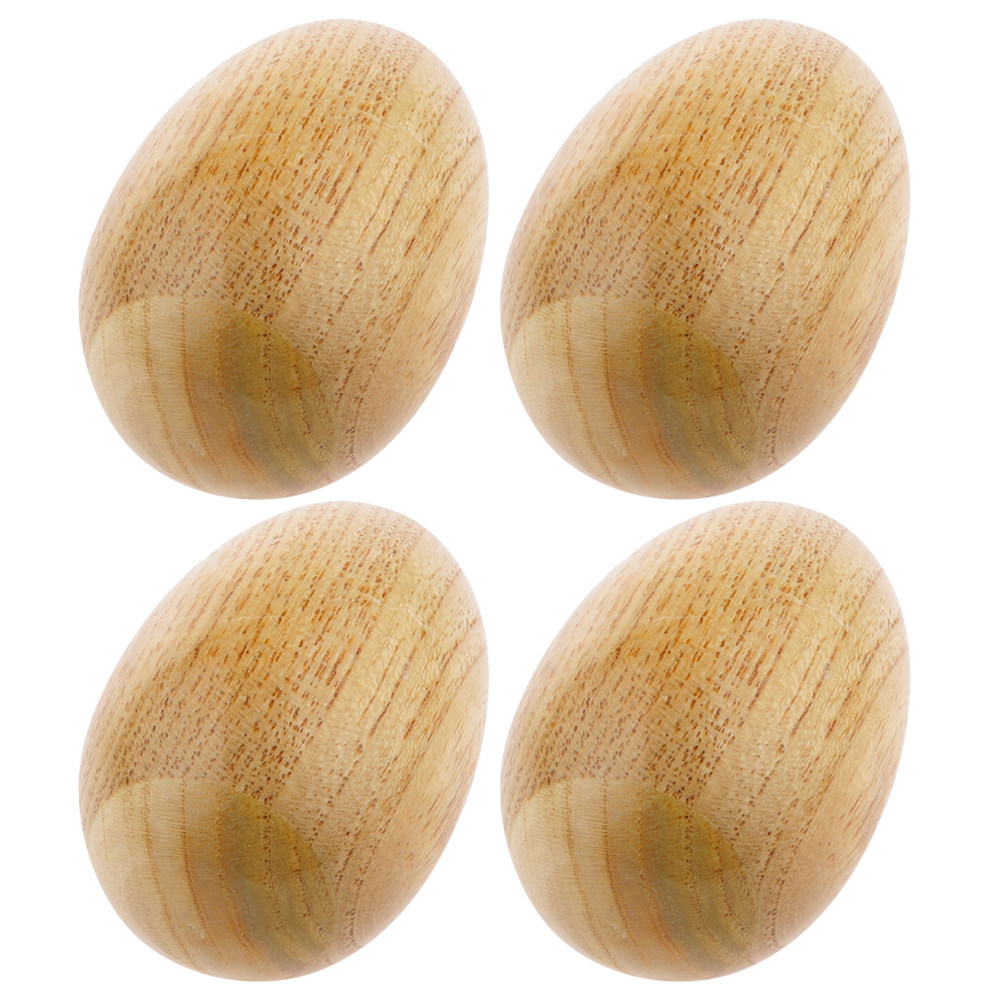4Pcs Eco Friendly Wooden Egg S - Musical Instrument Maraca ulasan dan harga