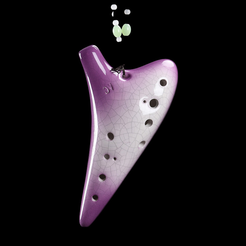 Purple Ceramics Ocarina 12 Hol - Musical Instrument Zelda ulasan dan harga